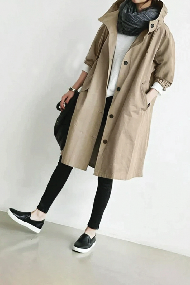 Drune | Kapuzen-Trenchcoat