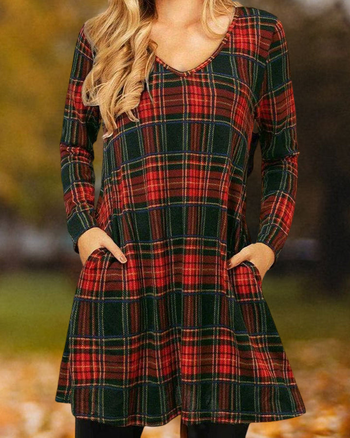 Drune | Entspannte Vibes Karierte Lockere Kleid