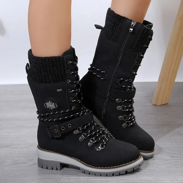 Drune | Warme Baumwolle Hohe Schneestiefel
