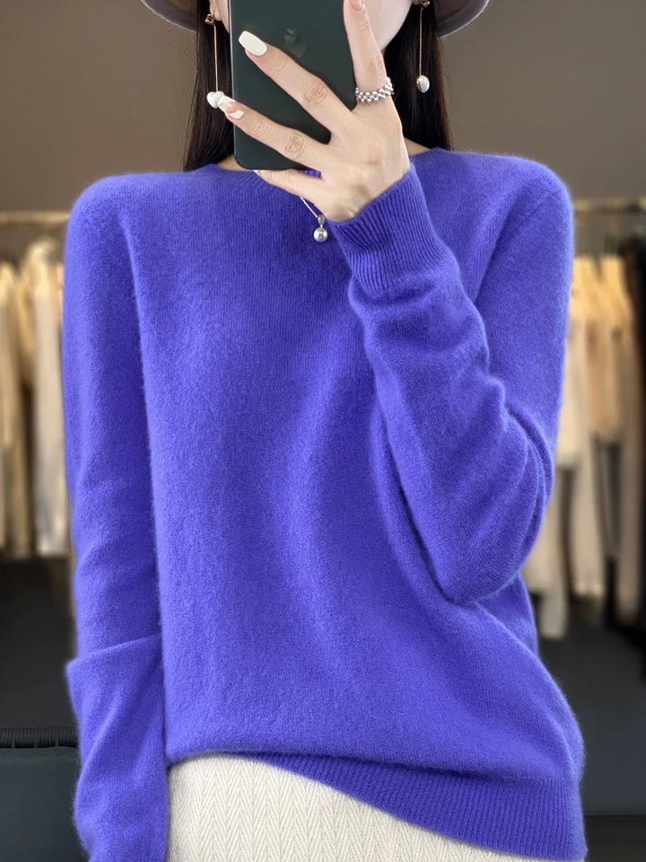 Drune | Pullover Damen Runder Ausschnitt Weicher und Eleganter Strickpullover