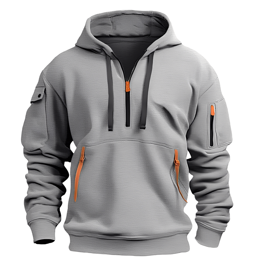 Drune | Lässiger, lockerer Hoodie mit Reißverschluss für Männer