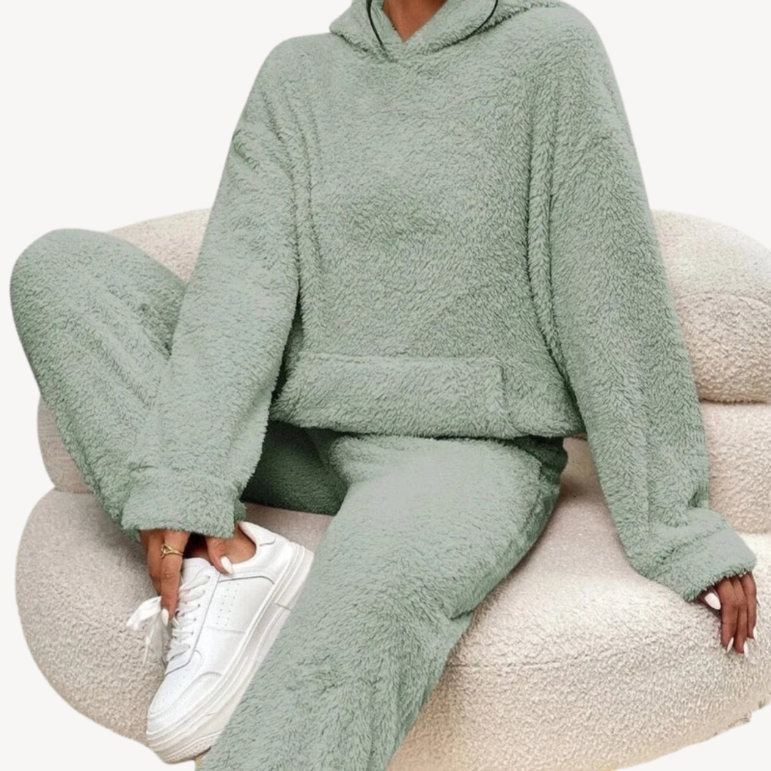 Drune | Damen Fleece-Loungewear-Set Trainingsanzug