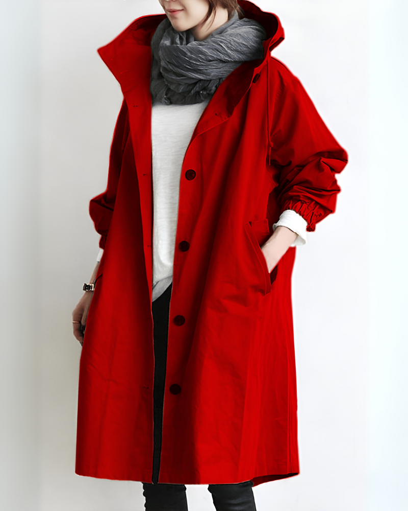 Drune | Trenchcoat mit Kapuze