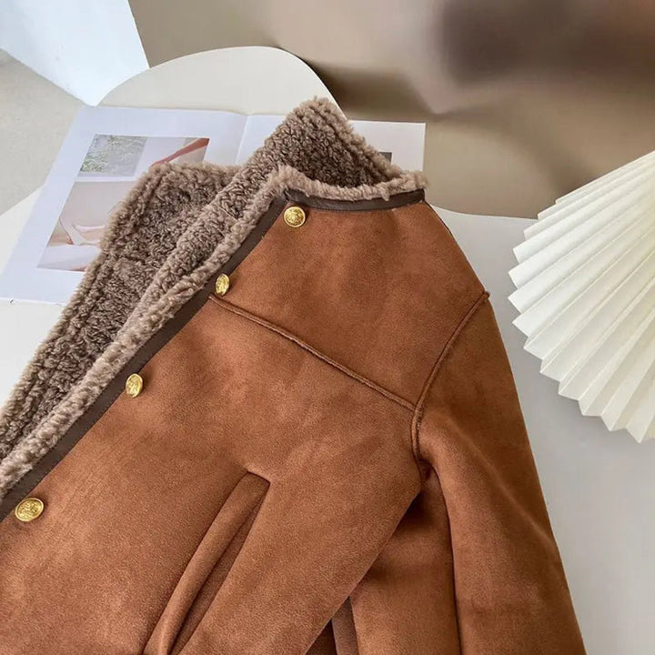 Drune | Faux Fur Motorradjacke Damen