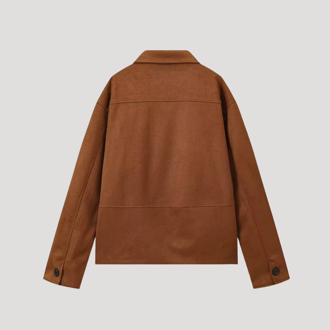 Drune | Damen Wildleder Übergröße Winterjacke