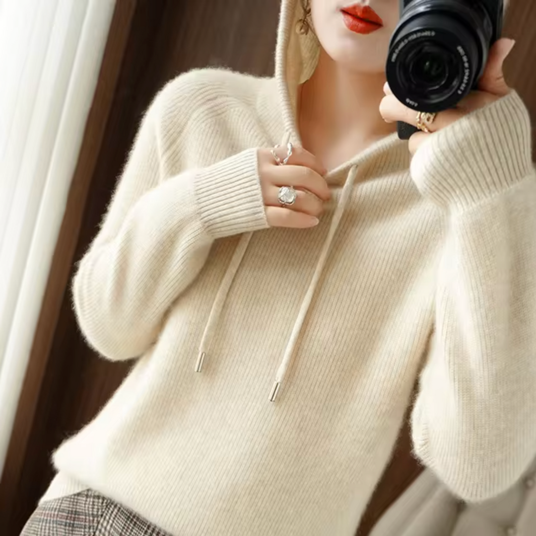 Drune | Gestrickter Kapuzenpullover aus Kaschmirwolle