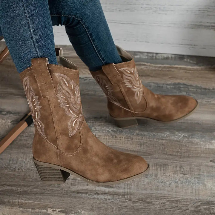 Drune | Stilvolle Leder-Cowboy Damen Stiefel
