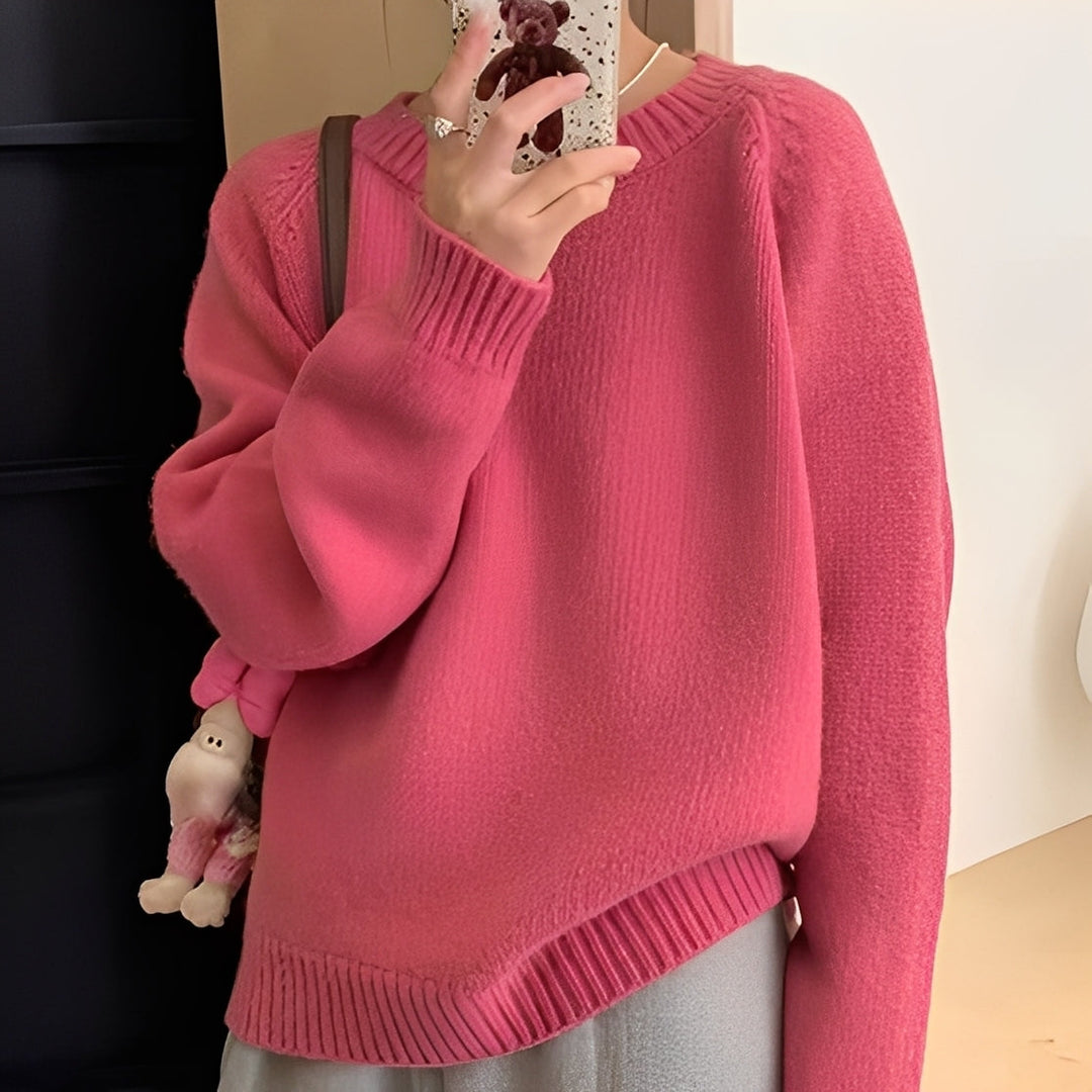 Drune | Damen Oversize-Pullover mit schlichtem Look