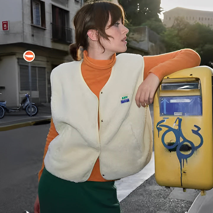 Drune | Gewebter Offener Strick-Cardigan für Damen