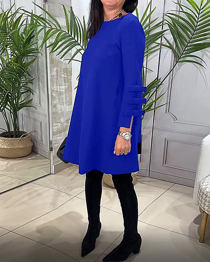 Drune | Knielanges Kleid mit Langen Ärmeln