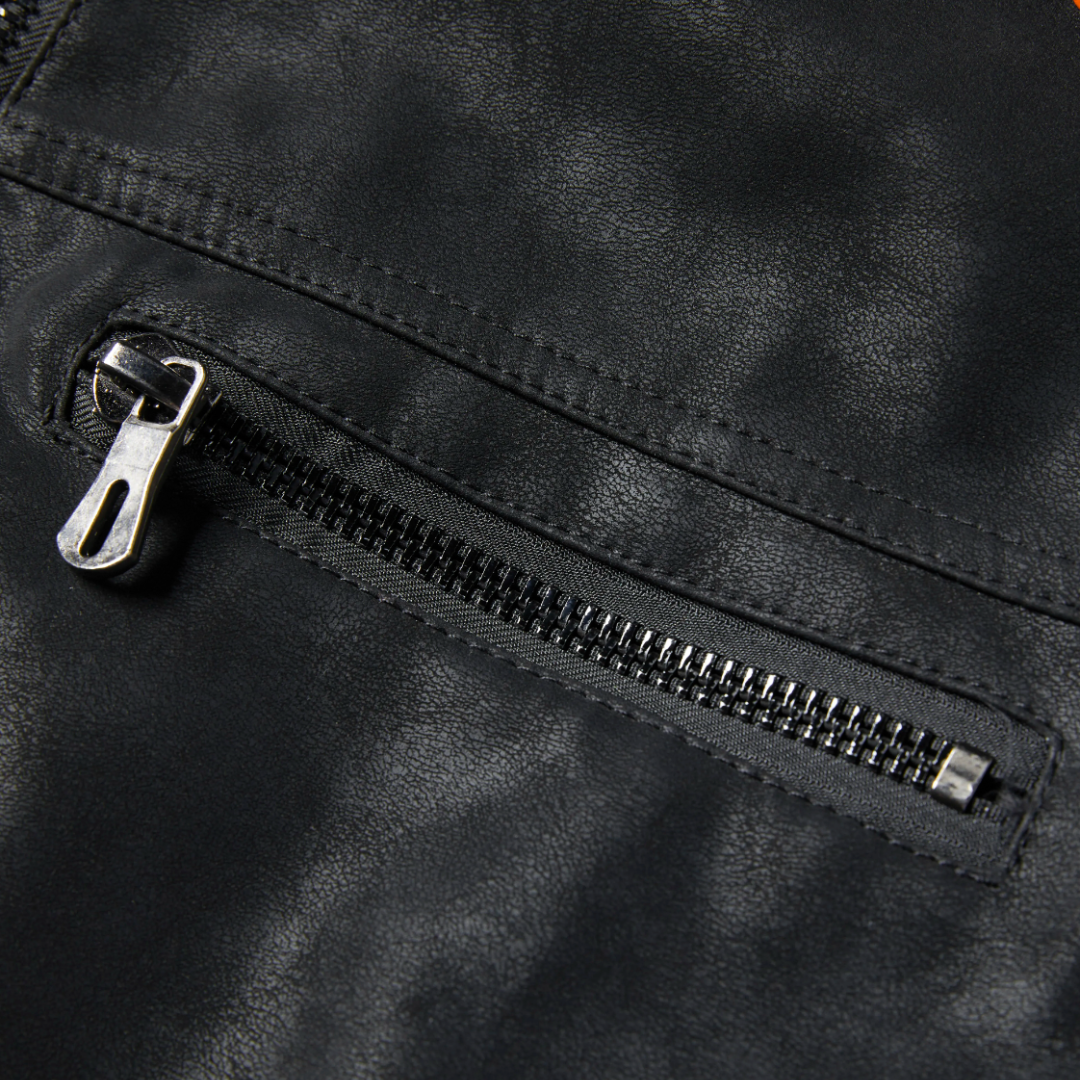 Drune | Herren Dick Gepolstertes Lederjacke