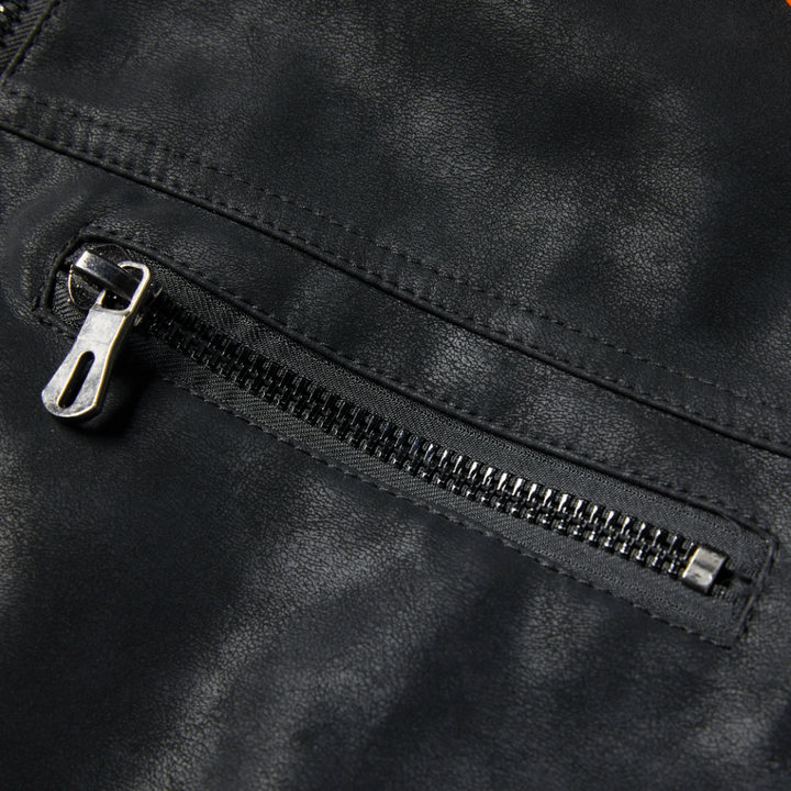Drune | Herren Dick Gepolstertes Lederjacke