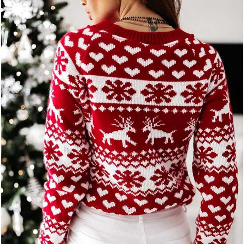 Drune | Rote Strickpullover - Weinachten