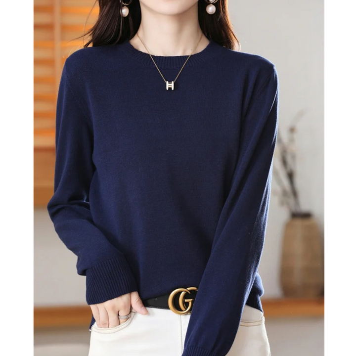 Drune | Cashmere Pullover Damen Klassischer Rundhals, Weich & Atmungsaktiv