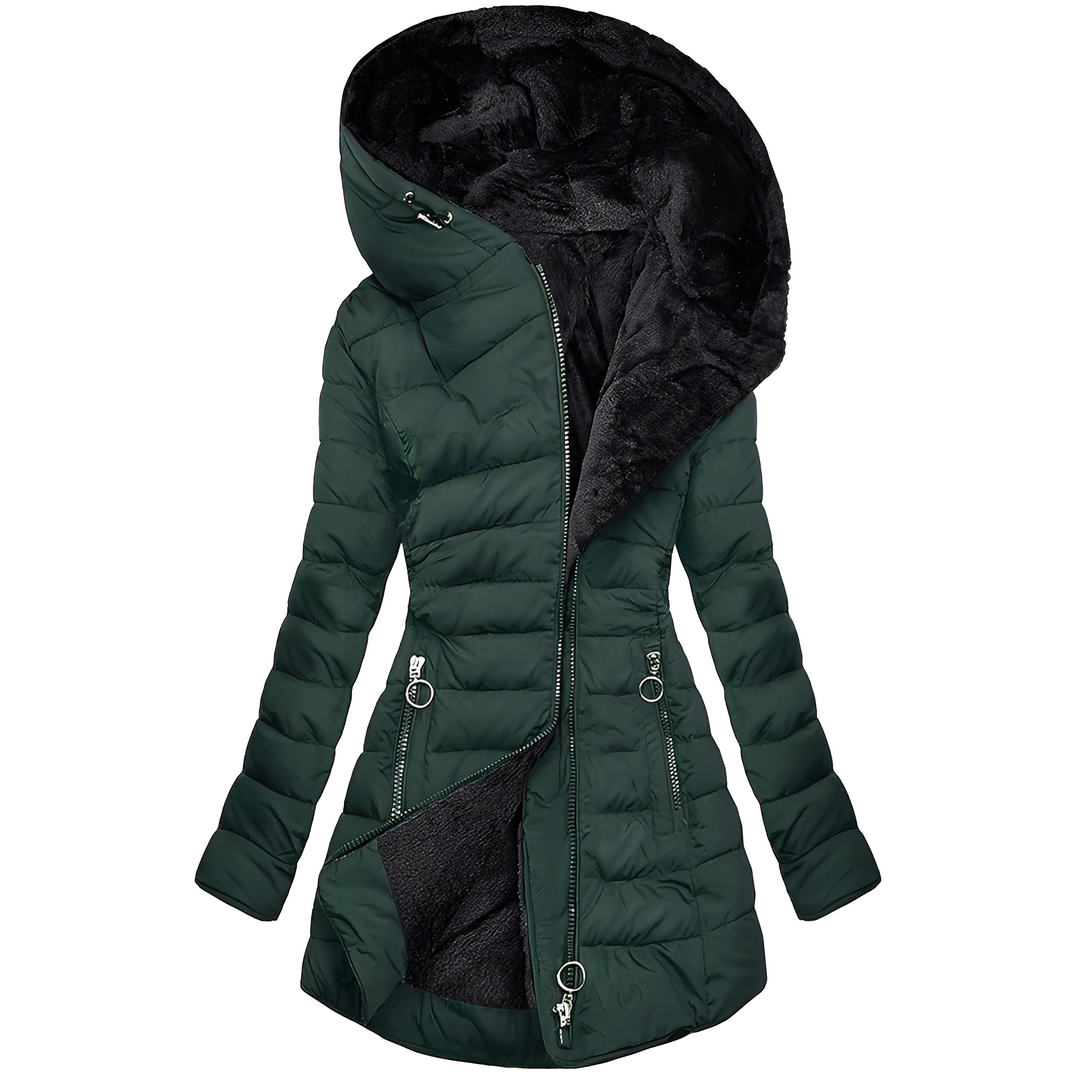 Drune | Moderne Winterjacke mit Kapuze für Frauen