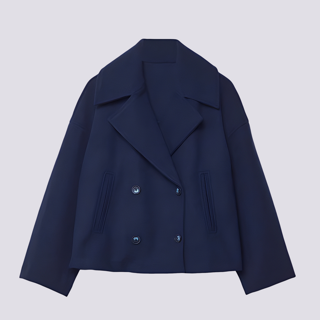 Drune | Schicke kurze Wolljacke mit Reverskragen für Damen