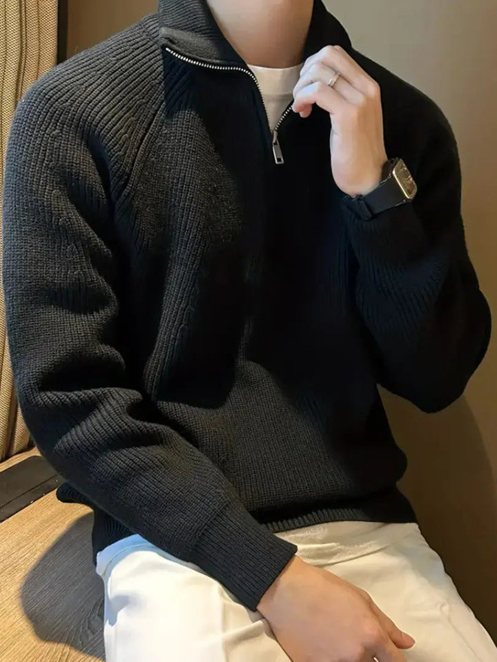 Drune | Lässiger langärmliger Strickpullover für Männer