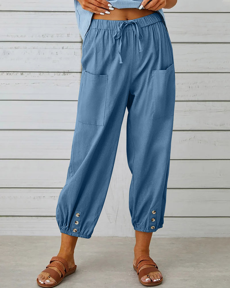 Drune | Lockere Hose Mit Hoher Taille