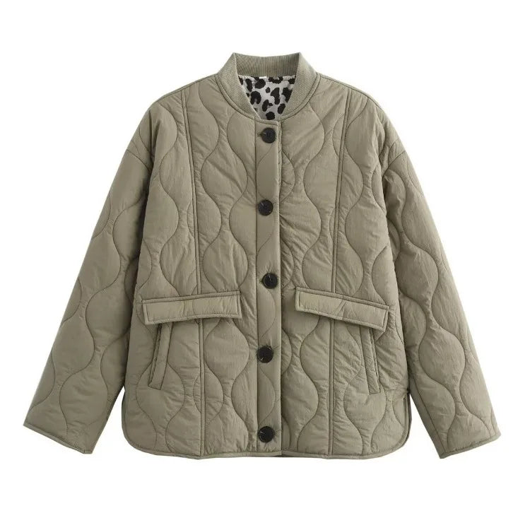 Drune | Mit Leopardenfutter gep padded Jacke für Damen