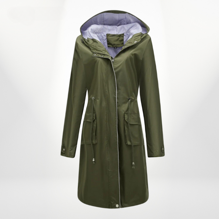 Drune | Damen Kapuzen Mantel in mittellanger Anorak-Form
