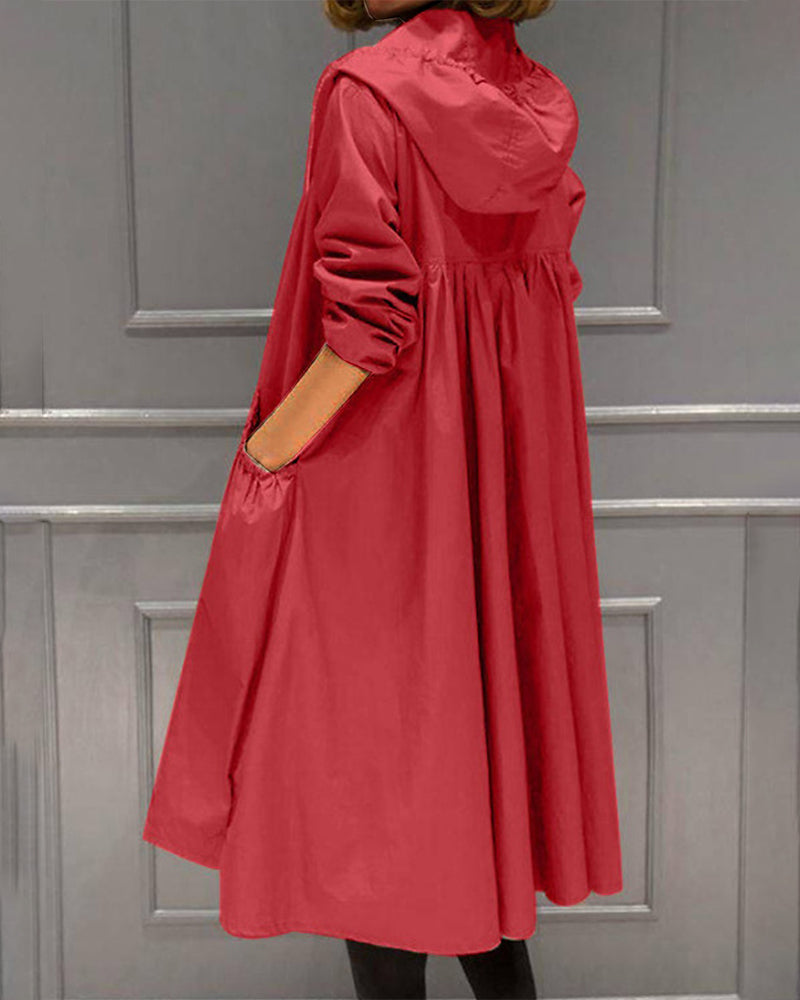 Drune | Wasserdichter Langer Trenchcoat Mit
