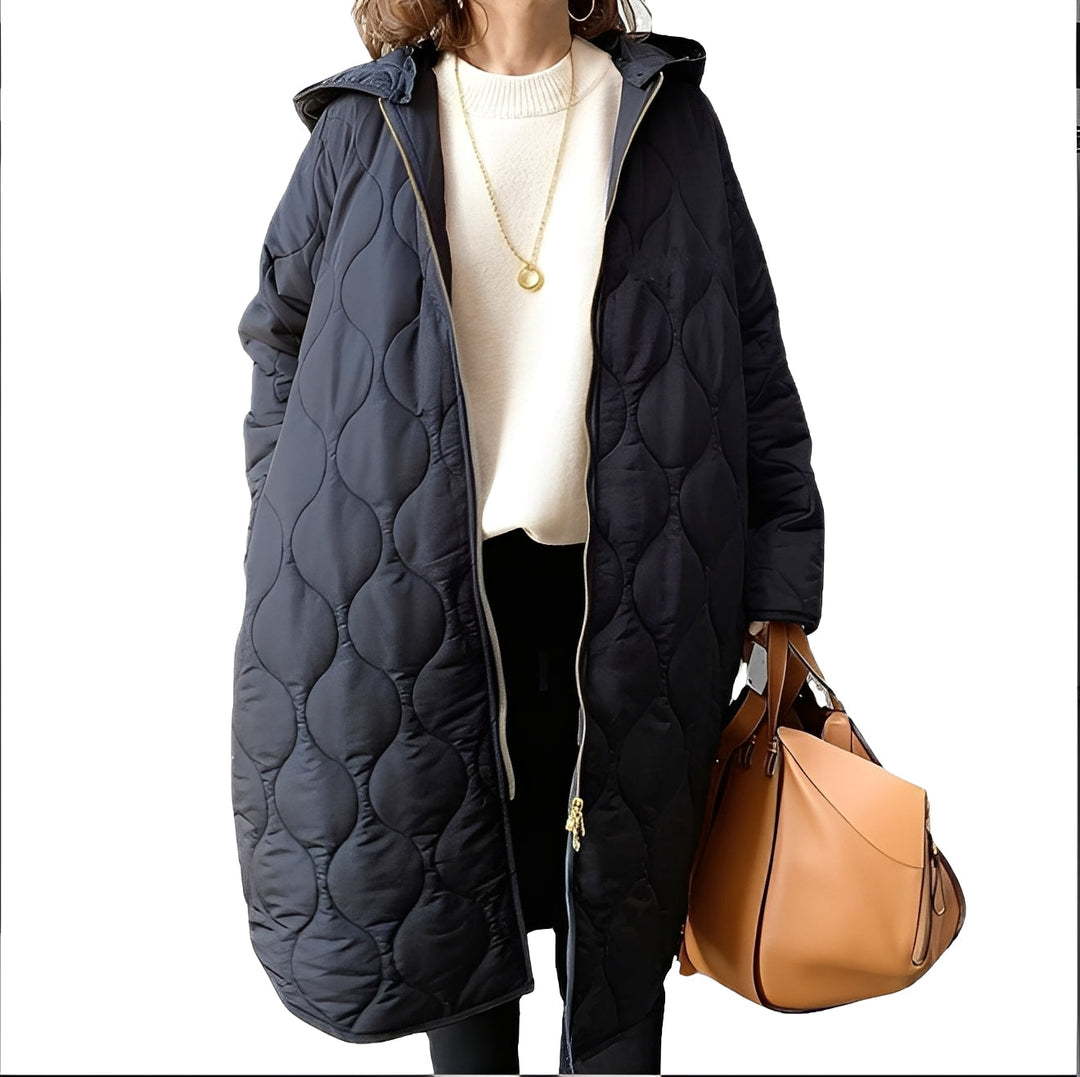 Drune | Lässiger Parka-Mantel mit Kapuze für Frauen