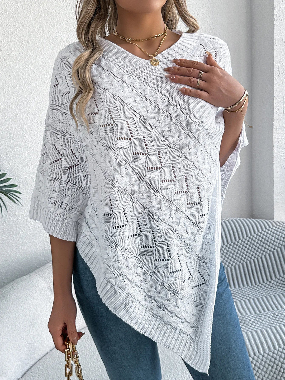 Drune | Strickpullover Poncho