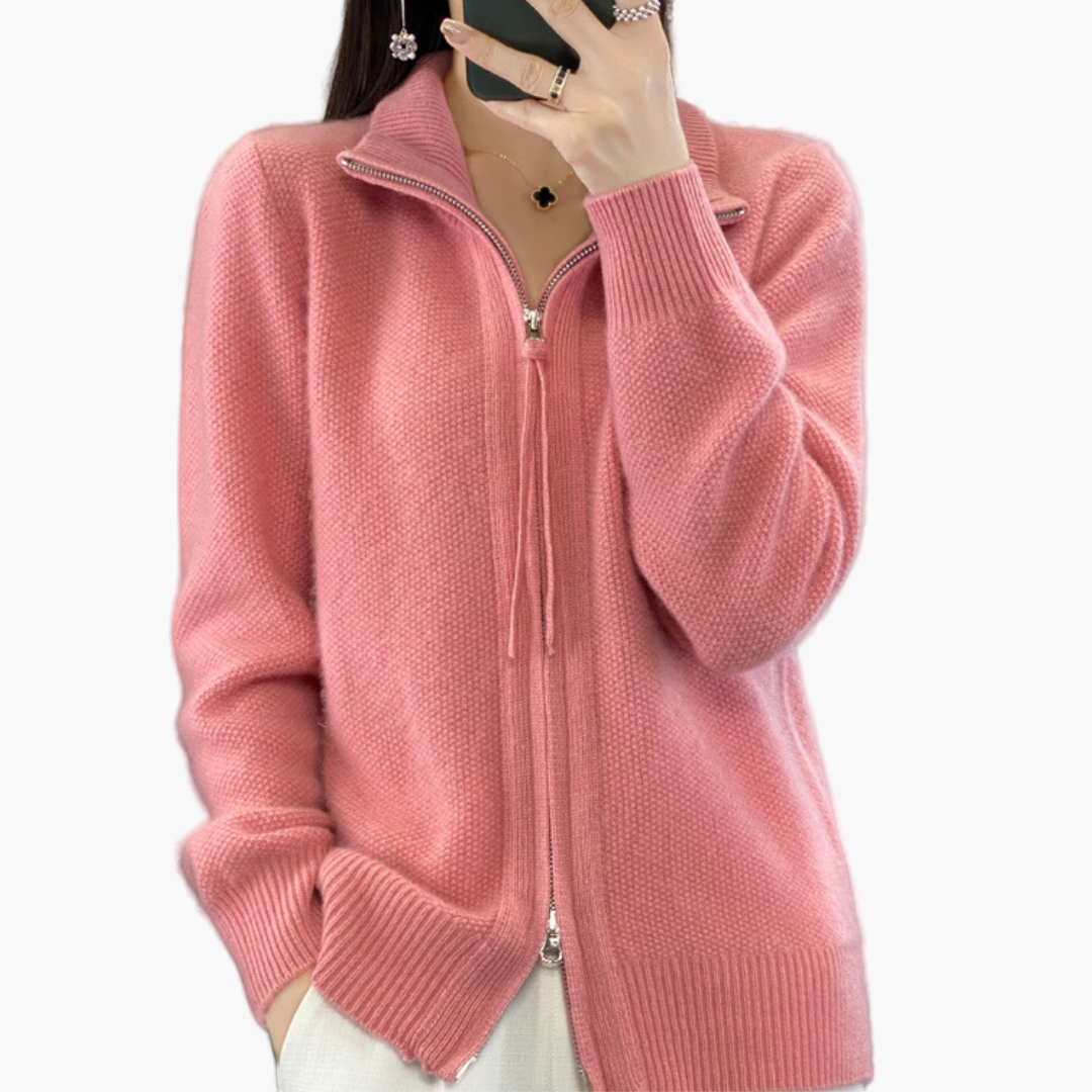 Drune | Strickjacke mit Reißverschluss - Eleganter Casual Style für Alltag und Büro