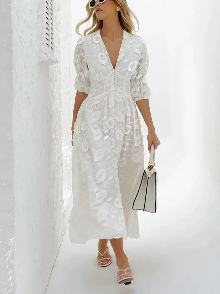 Drune | Midikleid Mit Stickerei – Elegante Damenmode Für Jeden Anlass
