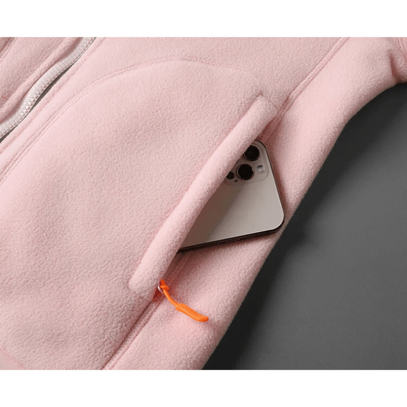 Drune | Fleecejacke mit Reißverschlusstaschen - Leichte Wärme - Hoher Kragen - Alltags-Layer