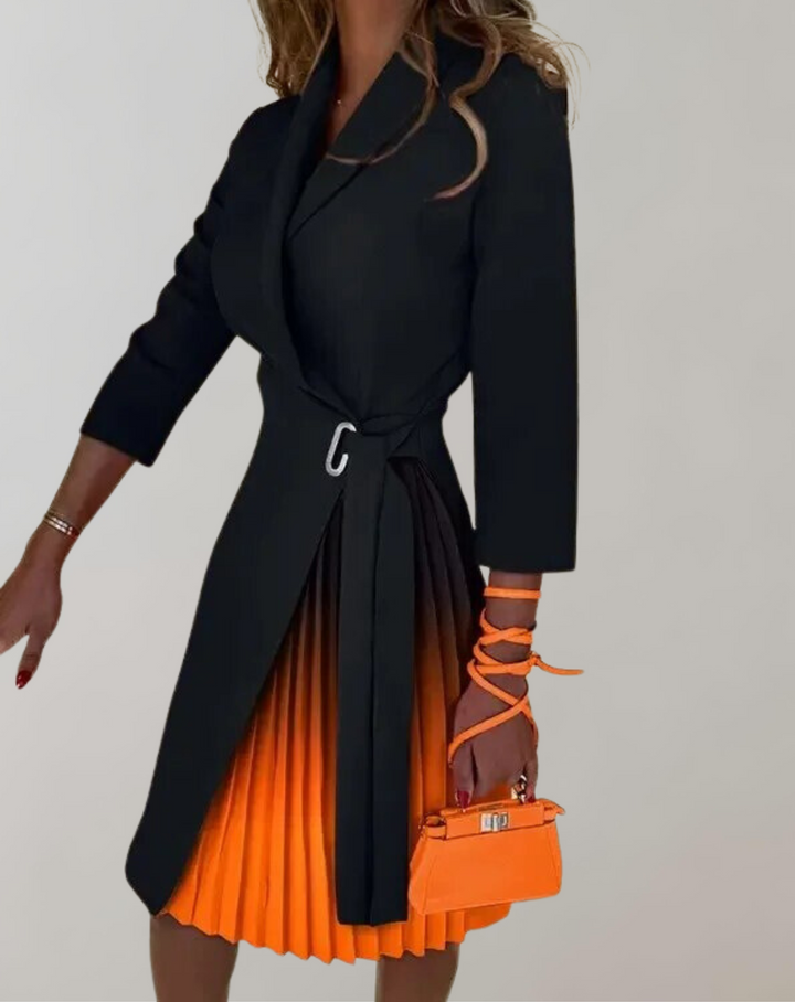 Drune - Damen Kleid Druck gekerbt