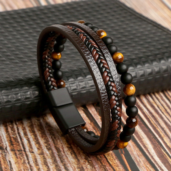 Drune | Stilvolles Lederarmband Satz Für Herren
