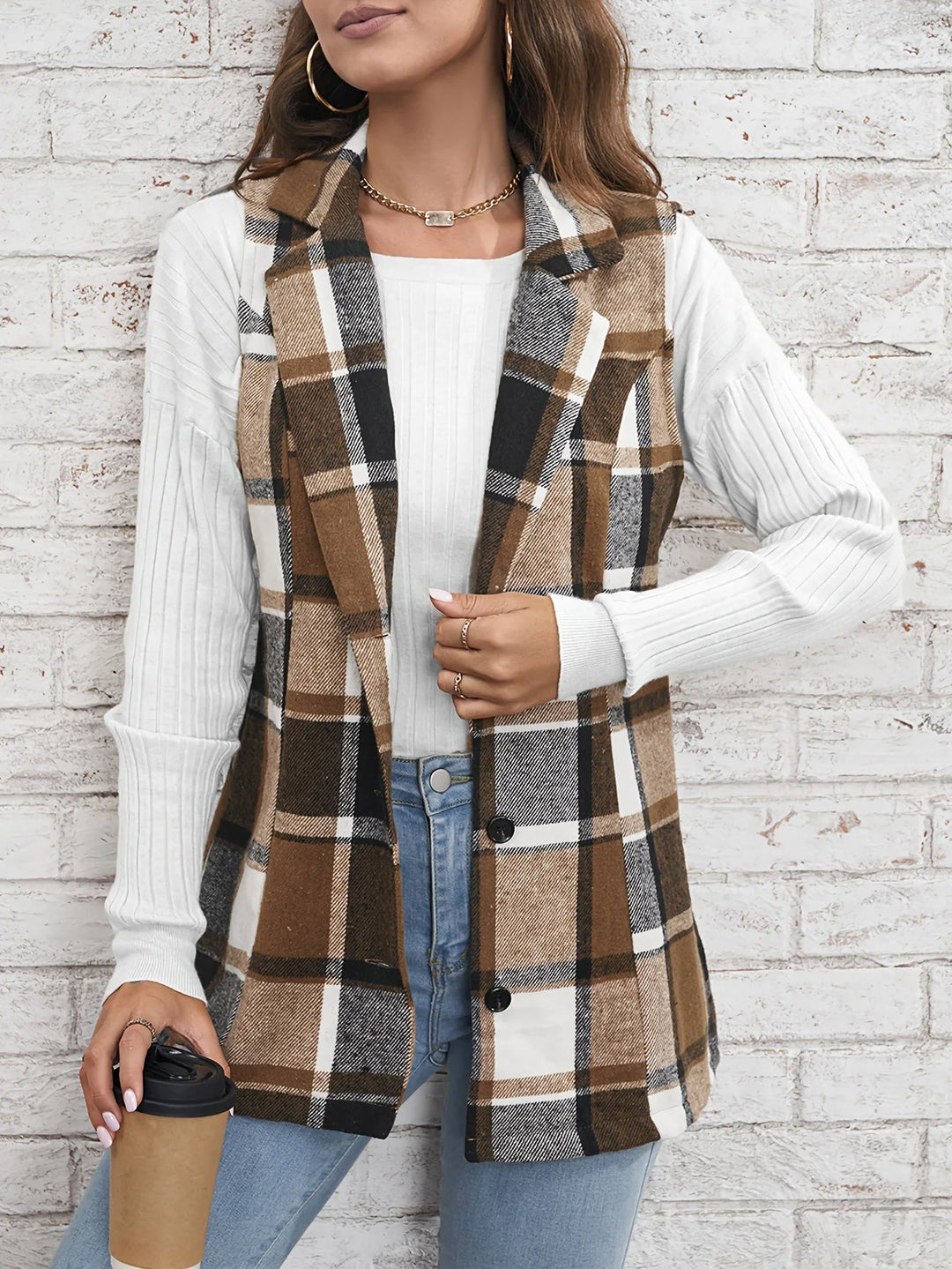 Drune | Wolle Plaid Weste
