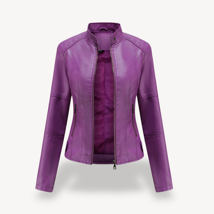 Drune | Damen Kunstleder Bikerjacke