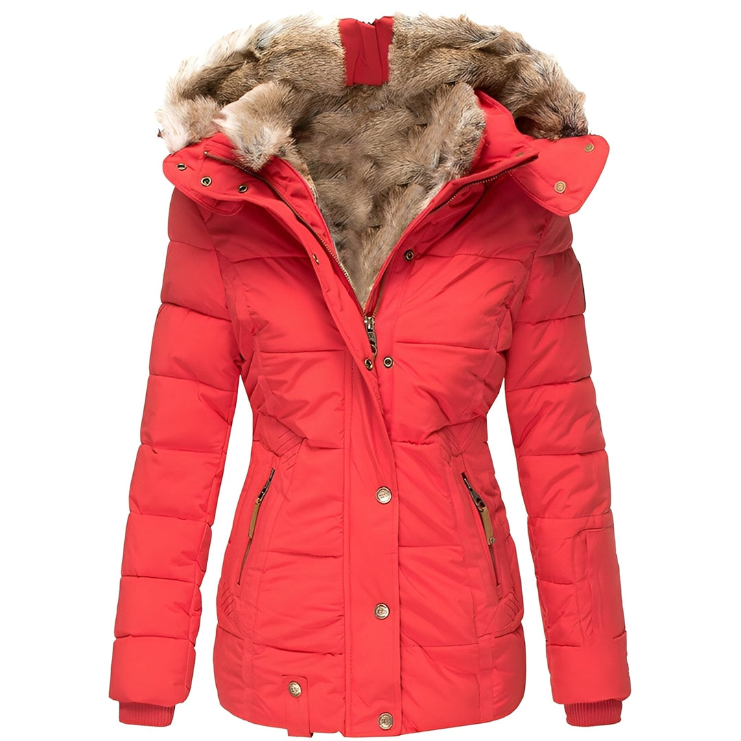 Drune | Stilvolles schlankes Jacket mit Fellkragen für Frauen