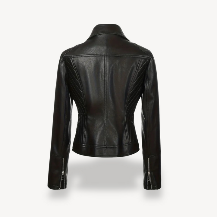 Drune | Fake-Leder Bikerjacke für Frauen