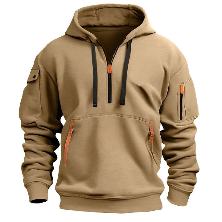 Drune | Locker Hoodie mit Halbzip für Männer