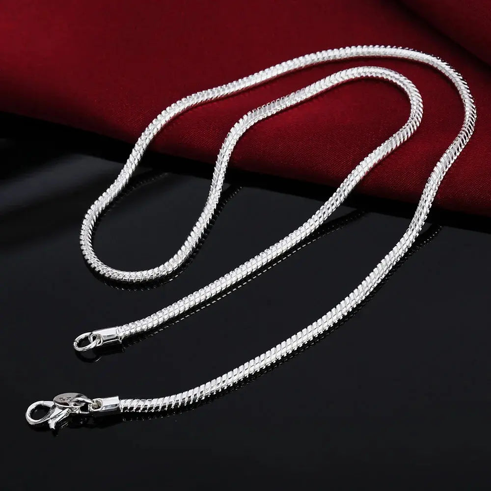 Drune | 925 3Mm Sterling Silber Schlangen Kette