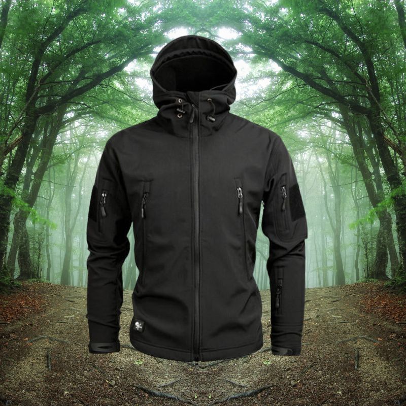Drune | Herren Softshell Winterjacke - Kapuze Vollzip