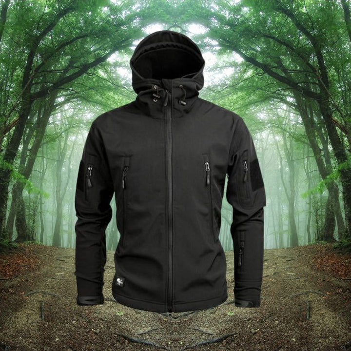 Drune | Herren Softshell Winterjacke - Kapuze Vollzip