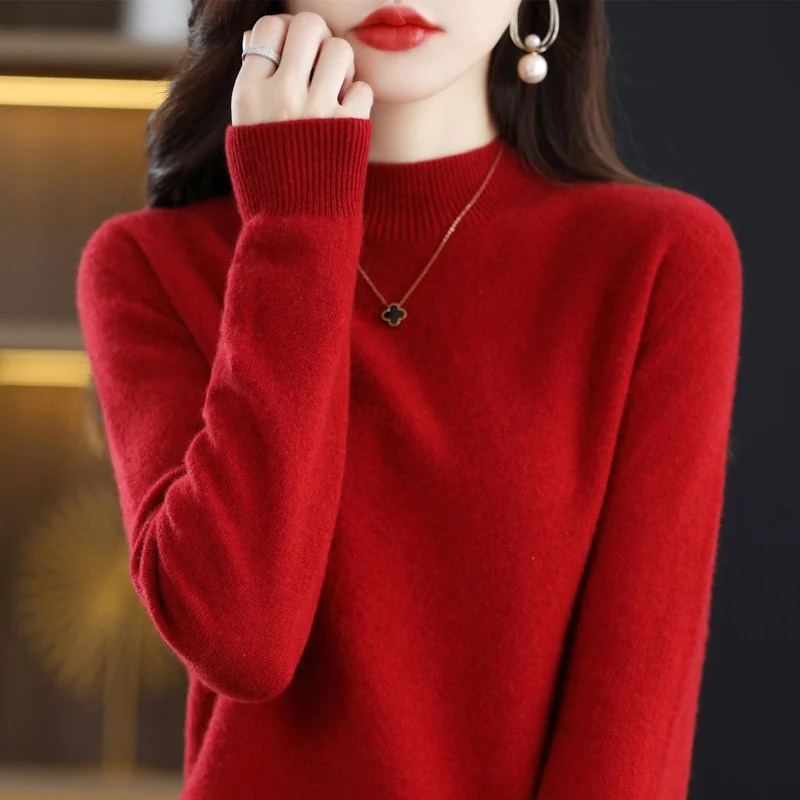 Drune | Cashmere Pullover Damen Rundhals Weicher und Leichter Strickpullover