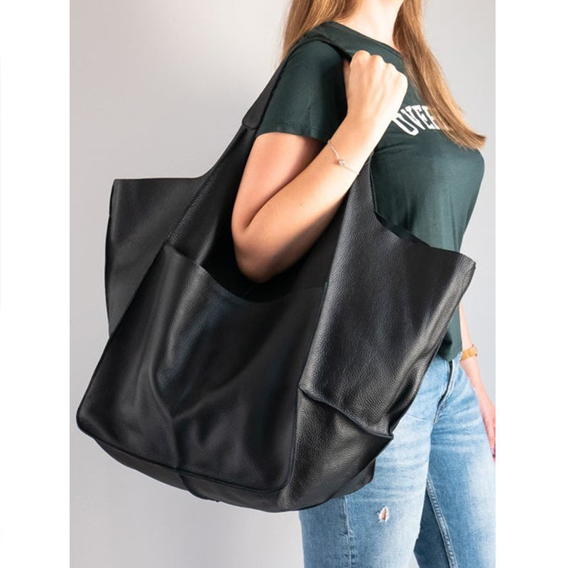 Drune | Überdimensionale Leder Schultertasche für Damen