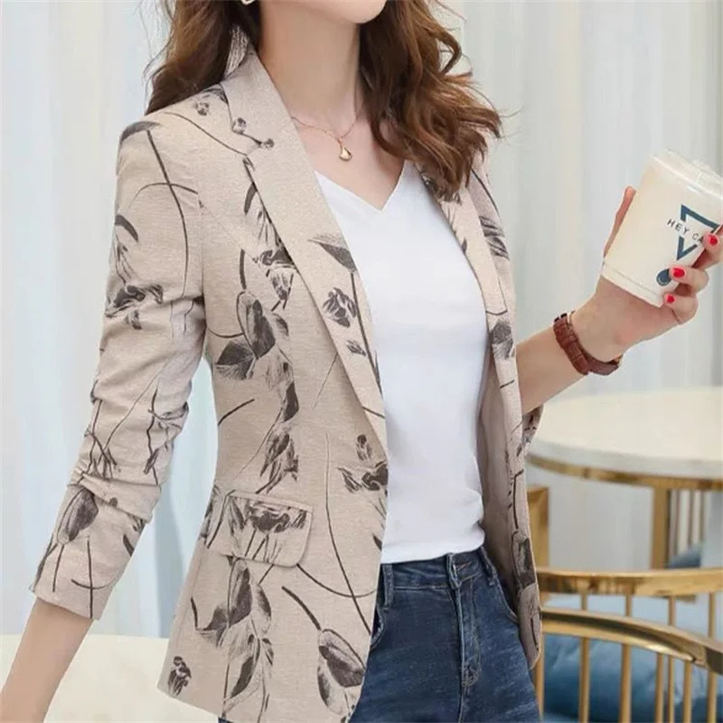 Drune | Damen Blazer mit Blumenmuster Perfekt für Frühling und Sommer