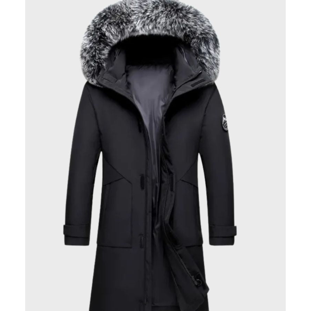 Drune | Herren Winter Parka Mantel Mit Kapuzen Design Und Langer Passform