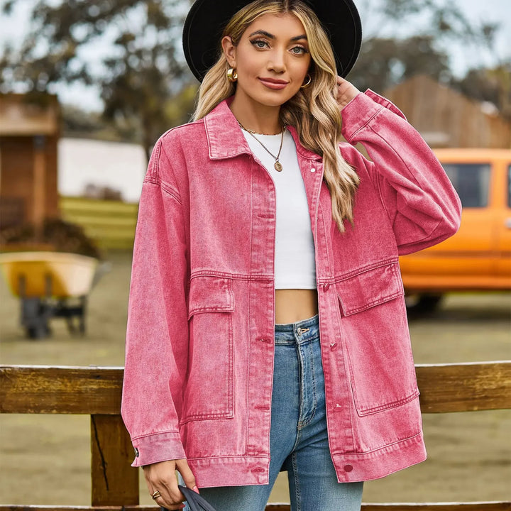 Drune | DenimCharm Klassisch Vintage Denim Jack für Damen