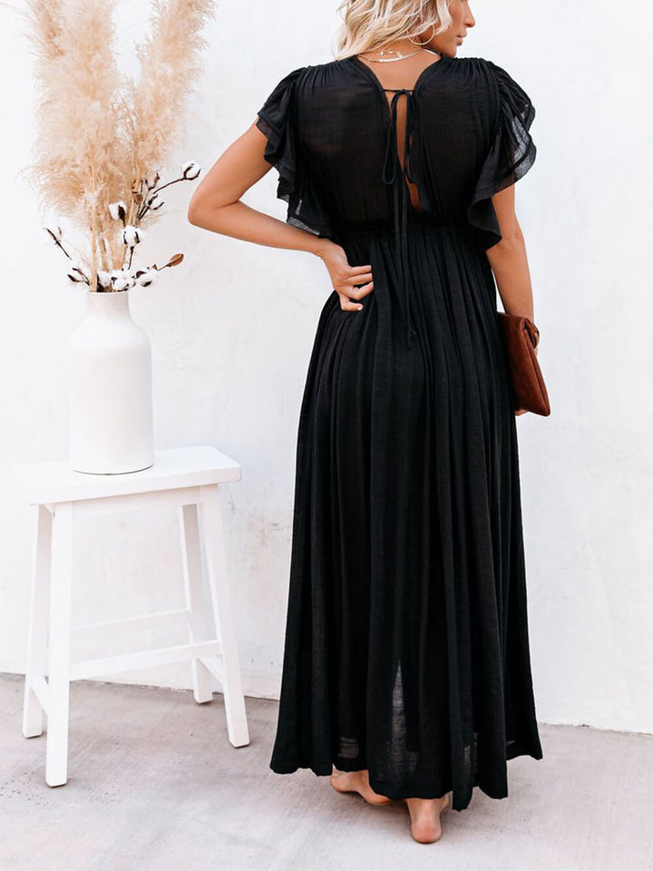 Drune | Stil Maxi Kleid mit Flatterärmeln für Frauen