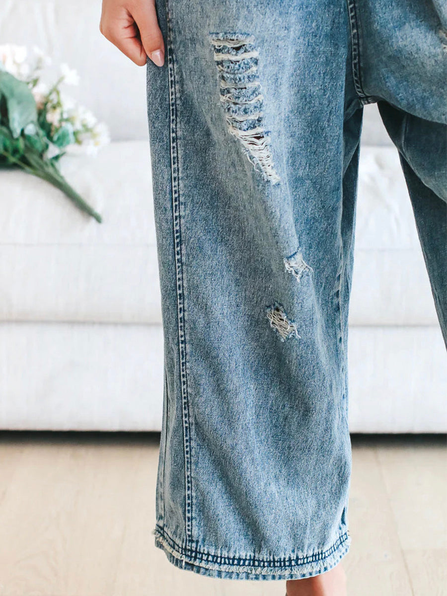 Drune | Denim Jumpsuit Damen Baggy Jeans Overall