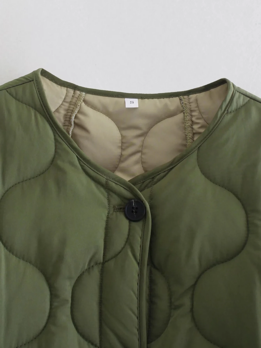 Drune | Trendy Olivgrüne Oversized Steppjacke für einen stilvollen Look Ideal für Herbst/Winter