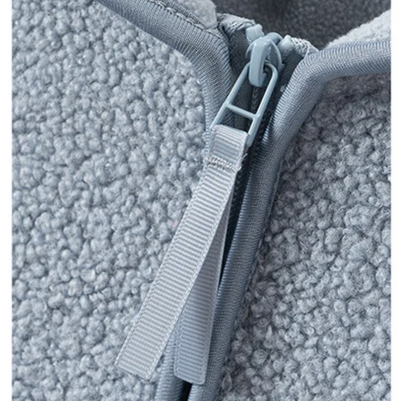 Drune | Kapuzenjacke mit Reißverschluss und Weichem Sherpa Stoff, Fleece Weste