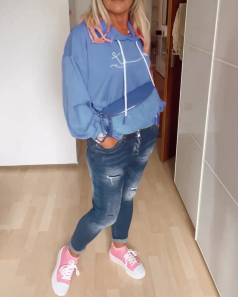 Drune | Kapuzenpullover mit Anker Print